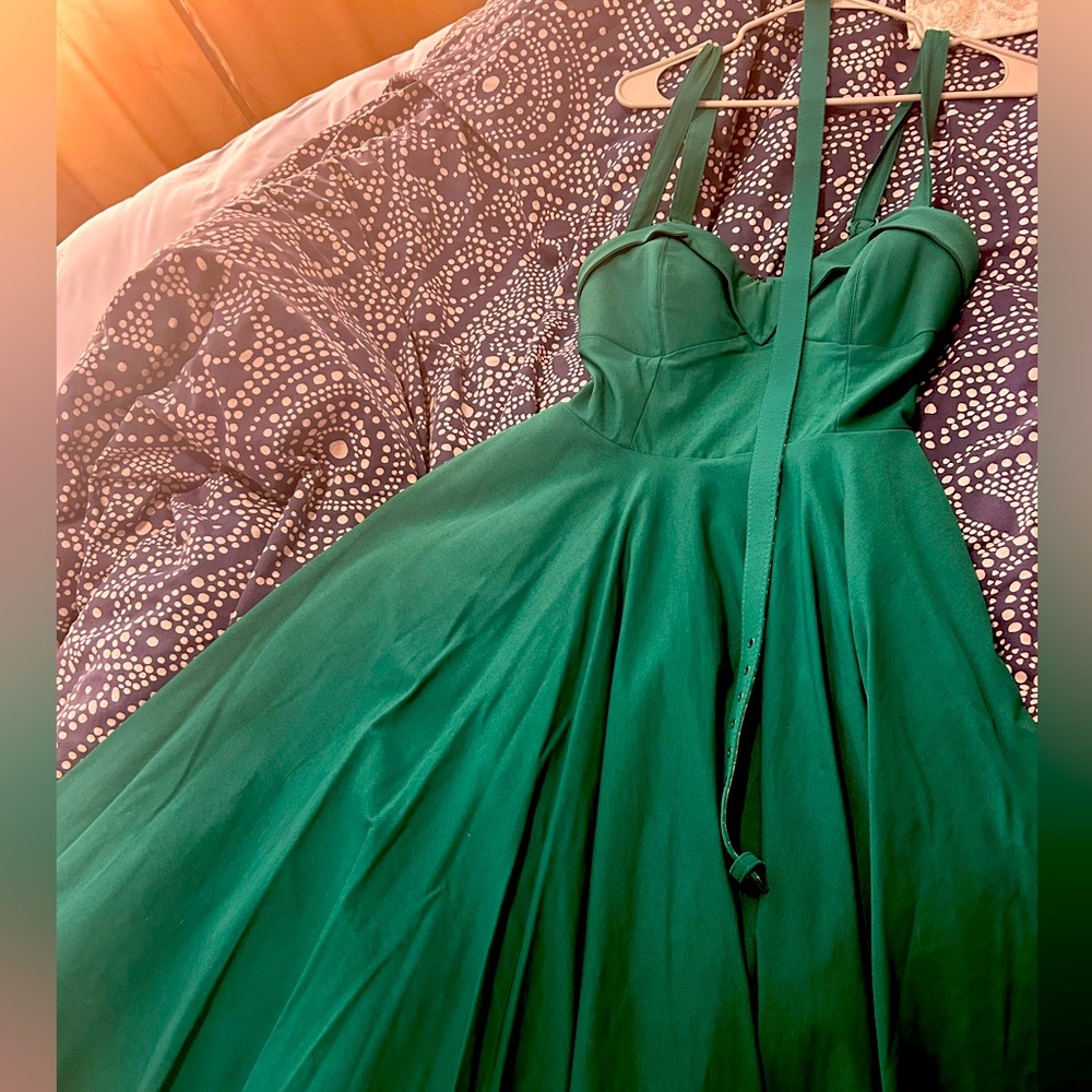 Vixen by Micheline Pitt Dress in Forest Green